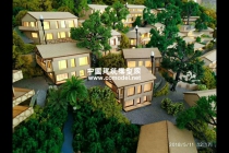 鄉伴攬樹山房建筑模型，展示沙盤模型